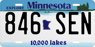 MN license plate 846SEN
