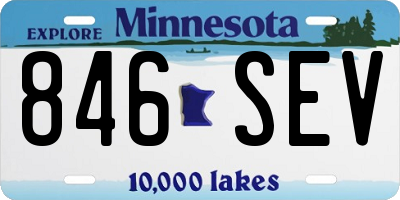 MN license plate 846SEV