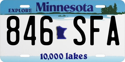 MN license plate 846SFA