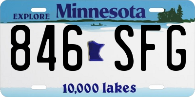 MN license plate 846SFG