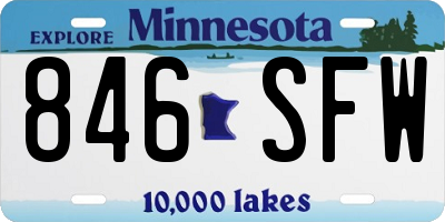 MN license plate 846SFW