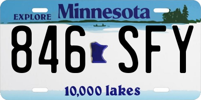 MN license plate 846SFY