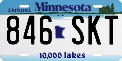 MN license plate 846SKT