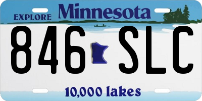 MN license plate 846SLC