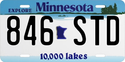 MN license plate 846STD