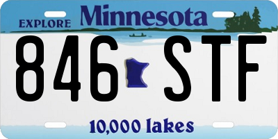 MN license plate 846STF