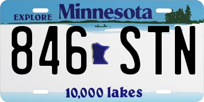 MN license plate 846STN