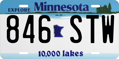 MN license plate 846STW