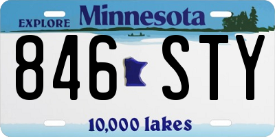 MN license plate 846STY