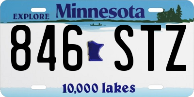 MN license plate 846STZ