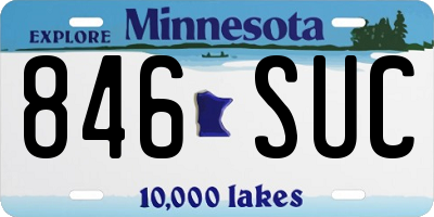 MN license plate 846SUC