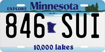 MN license plate 846SUI