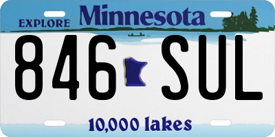 MN license plate 846SUL