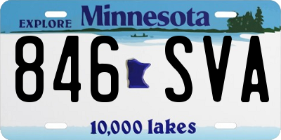 MN license plate 846SVA