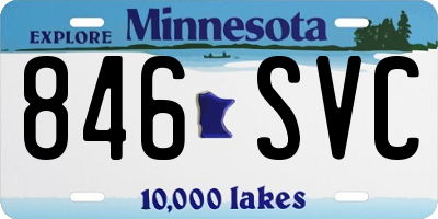MN license plate 846SVC