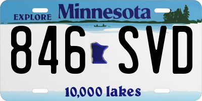 MN license plate 846SVD