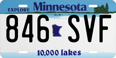 MN license plate 846SVF