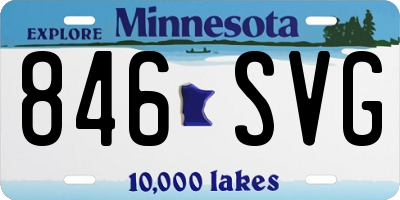 MN license plate 846SVG
