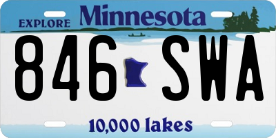MN license plate 846SWA