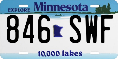 MN license plate 846SWF