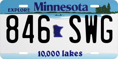 MN license plate 846SWG
