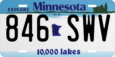 MN license plate 846SWV