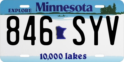MN license plate 846SYV