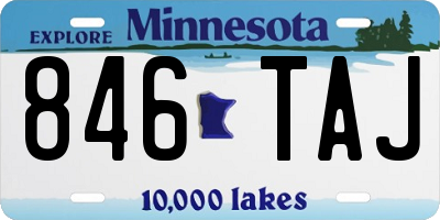 MN license plate 846TAJ