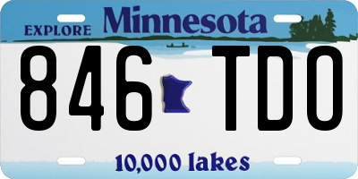 MN license plate 846TDO