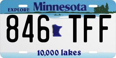 MN license plate 846TFF