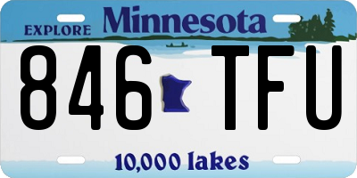 MN license plate 846TFU