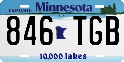 MN license plate 846TGB