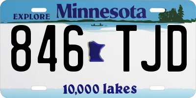 MN license plate 846TJD