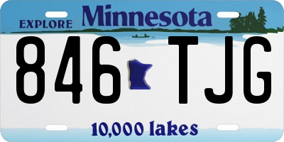 MN license plate 846TJG
