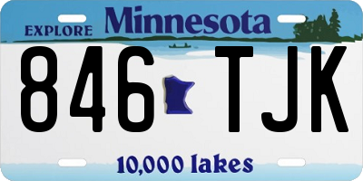 MN license plate 846TJK