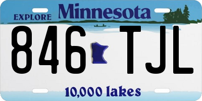 MN license plate 846TJL