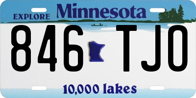 MN license plate 846TJO