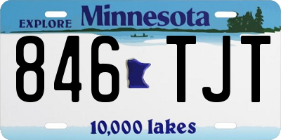 MN license plate 846TJT