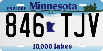 MN license plate 846TJV