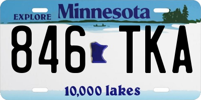 MN license plate 846TKA