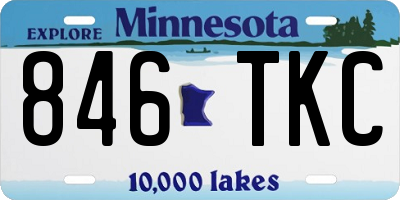 MN license plate 846TKC