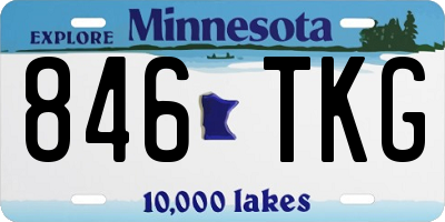 MN license plate 846TKG