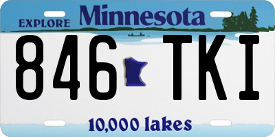 MN license plate 846TKI
