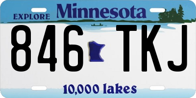 MN license plate 846TKJ