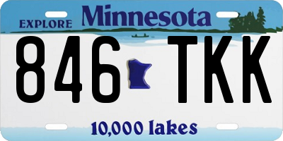 MN license plate 846TKK
