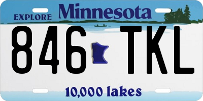 MN license plate 846TKL