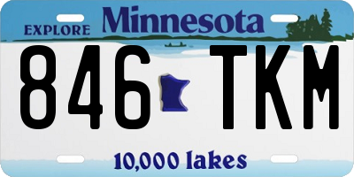 MN license plate 846TKM