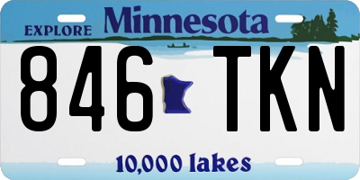MN license plate 846TKN