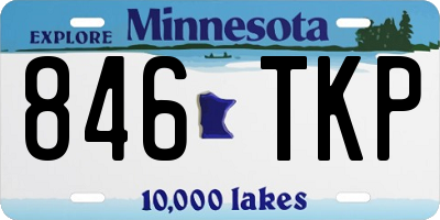 MN license plate 846TKP