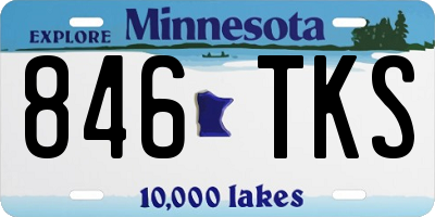 MN license plate 846TKS